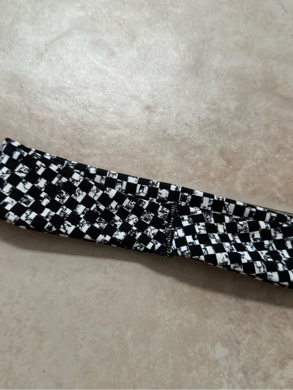 lululemon athletica Black and White Checkerboard Headband for Women
